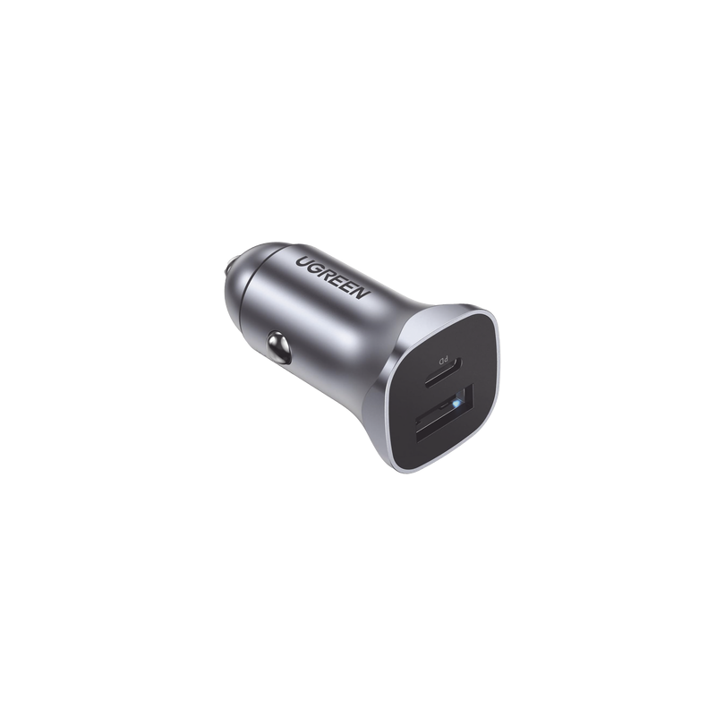 Cargador de Auto 24W UGREEN USB-A USB-C PD QC3.0 | Precio México - Envío Inmediato | LM Soluciones