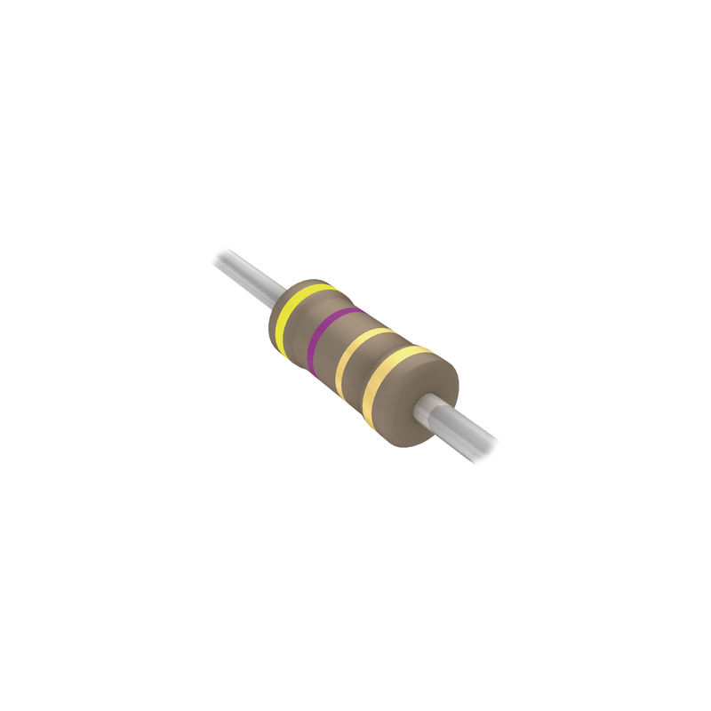 Resistencia 4.7 Ohm 1/4W 5% Carbón SYSCOM