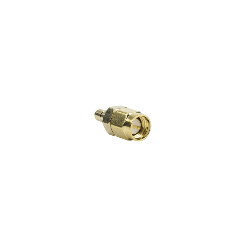 Adaptador Coaxial en Línea, de Conector SMA Macho a SMB Hembra, Oro/ Oro/ Teflón.