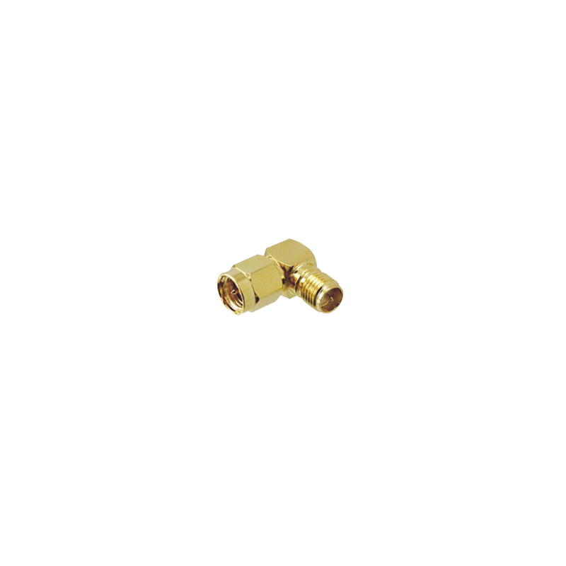 Adaptador SMA Macho a SMA Hembra Inverso Ángulo Recto | Precio México - Envío Inmediato | LM Soluciones