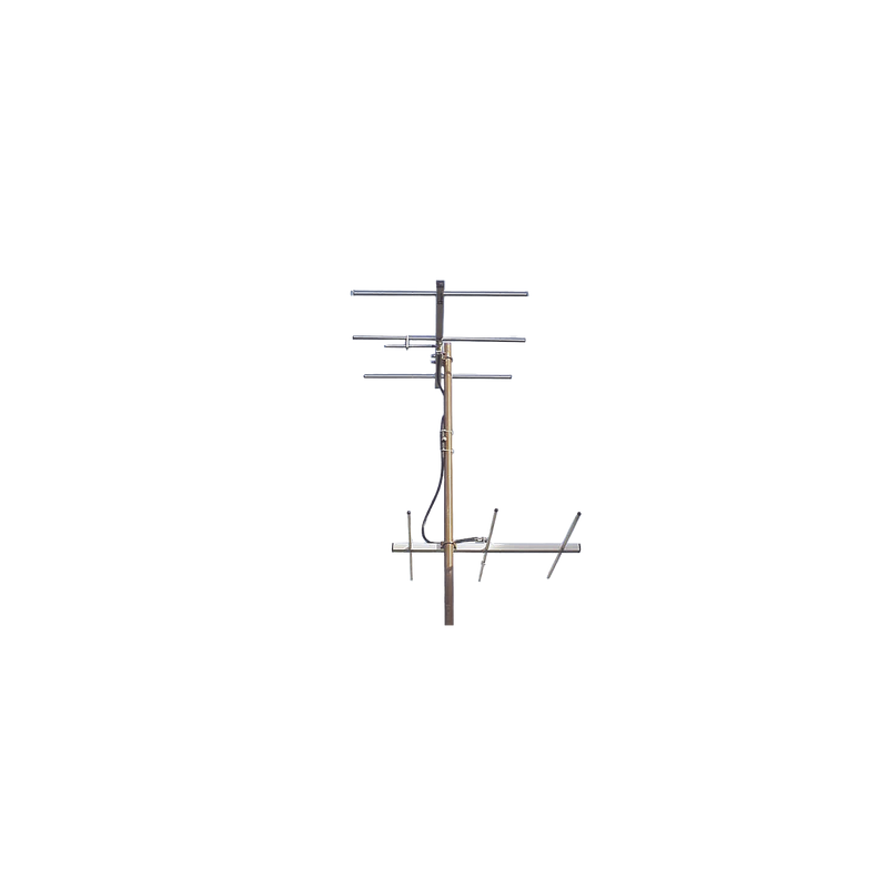 Juego de 2 Antenas Bi-direccionales de 3 elementos para TV, 3 dB, Canal 7