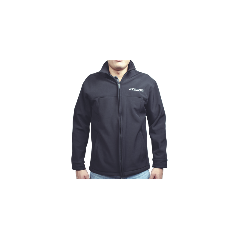 Chamarra para Caballero Negra Dry Fit Impermeable SYSCOM