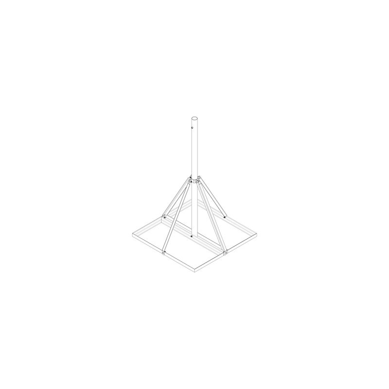 Base No Penetrante SYSCOM TOWERS 0.9x0.9m Mástil 1.5m | Precio México - Envío Inmediato | LM Soluciones
