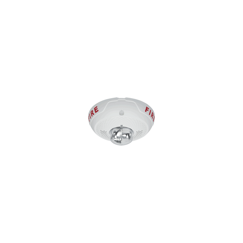 Bocina con Lámpara Estroboscópica, Montaje en Techo, Color Blanco, Nuevo Diseño Moderno y Elegante y Menor Consumo de Corriente