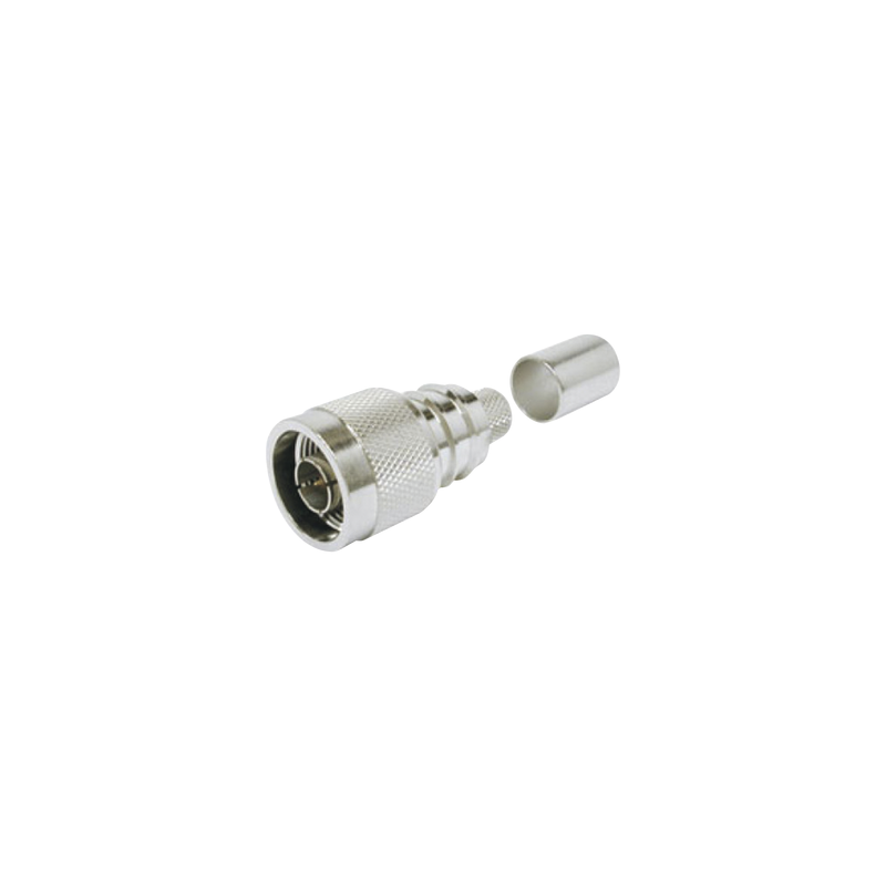 Conector N Macho Plegable con Pin Cautivo para cable LMR de 75 Ohms