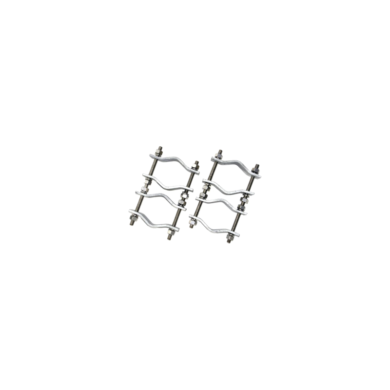 Abrazaderas Dobles para Mástil 3.8 a 8.9 cm Telewave | LM So | Precio México - Envío Inmediato | LM Soluciones