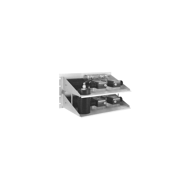 Combinador Hibrido para Rack 19", 400-512 MHz, 2 Canales, Doble Aislador, 100/ 150 Watt, N Hembras.