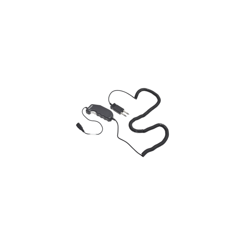 Cable adaptador con PTT y desconexión rápida para diadema de despacho Telex