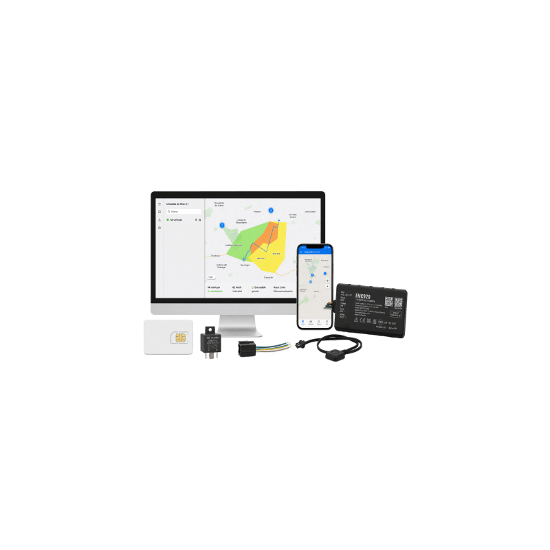 Kit Rastreador Vehicular 4G LTE TELTONIKA con anualidad y ac