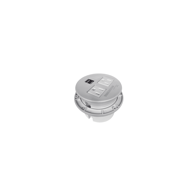 Multicontactos USB empotrable blanco THORSMAN