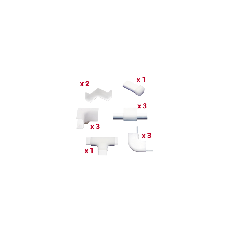 Kit Accesorios Canaleta TMK0812 Thorsman - 13 Piezas
