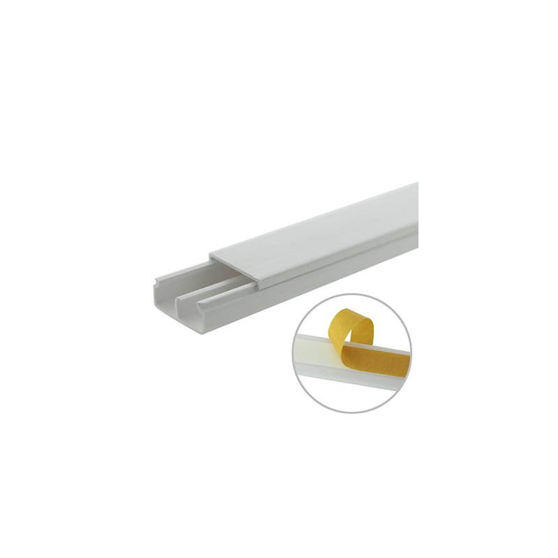 Canaleta PVC Thorsman 20x10mm con Adhesivo - 6 pies | Precio México - Envío Inmediato | LM Soluciones