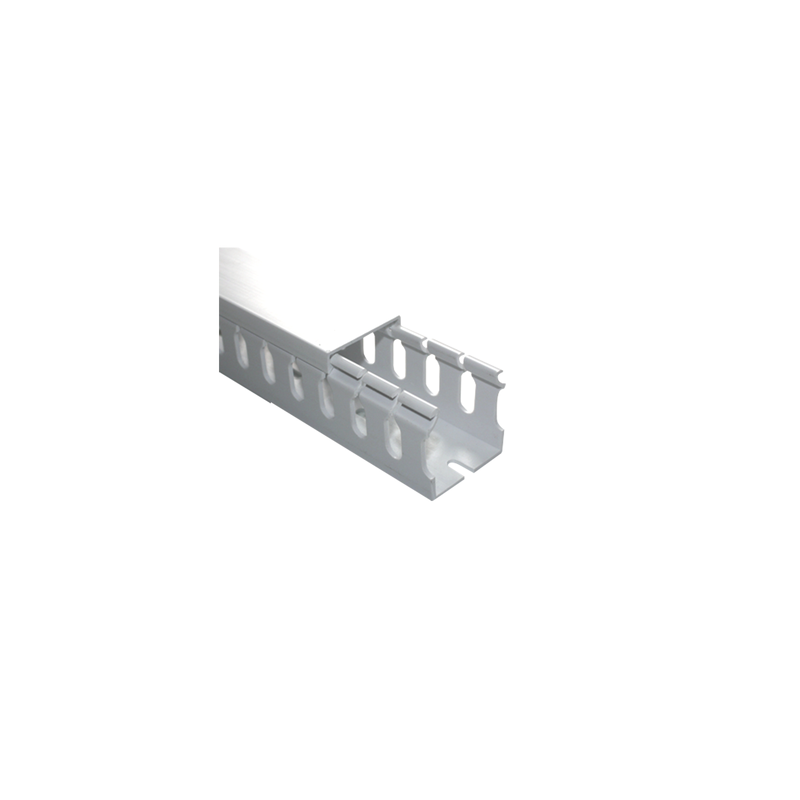 Canaleta ranurada con tapa blanca PVC 40x40mm x 2m THORSMAN
