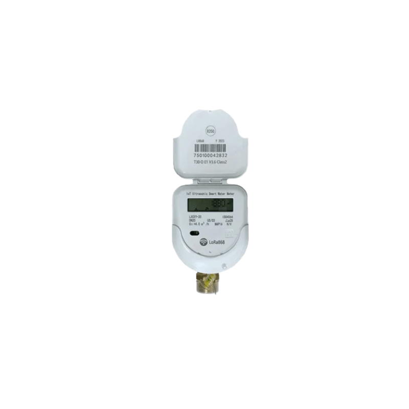 Medidor Ultrasónico de Agua Inteligente / Integrado Válvula y Medición / IoT LoRaWAN-NB-IoT-CAT1 / Bidireccional / IP68 / DN15-DN20-DN25 / LCD 9 Dígitos