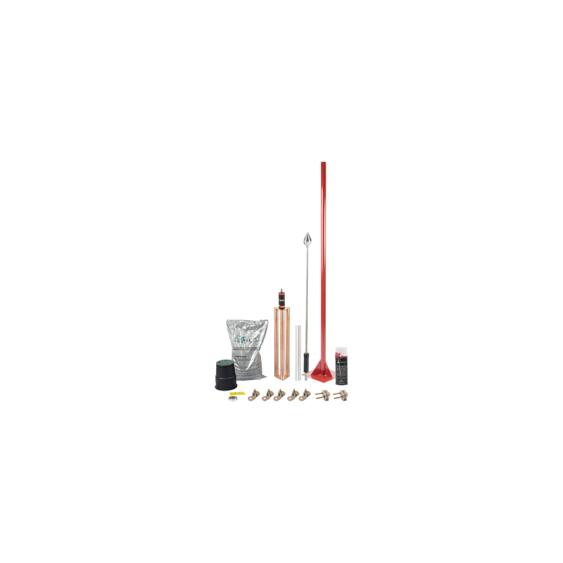 Kit Pararrayo Punta Aluminio 160 m TOTAL GROUND | Precio México - Envío Inmediato | LM Soluciones