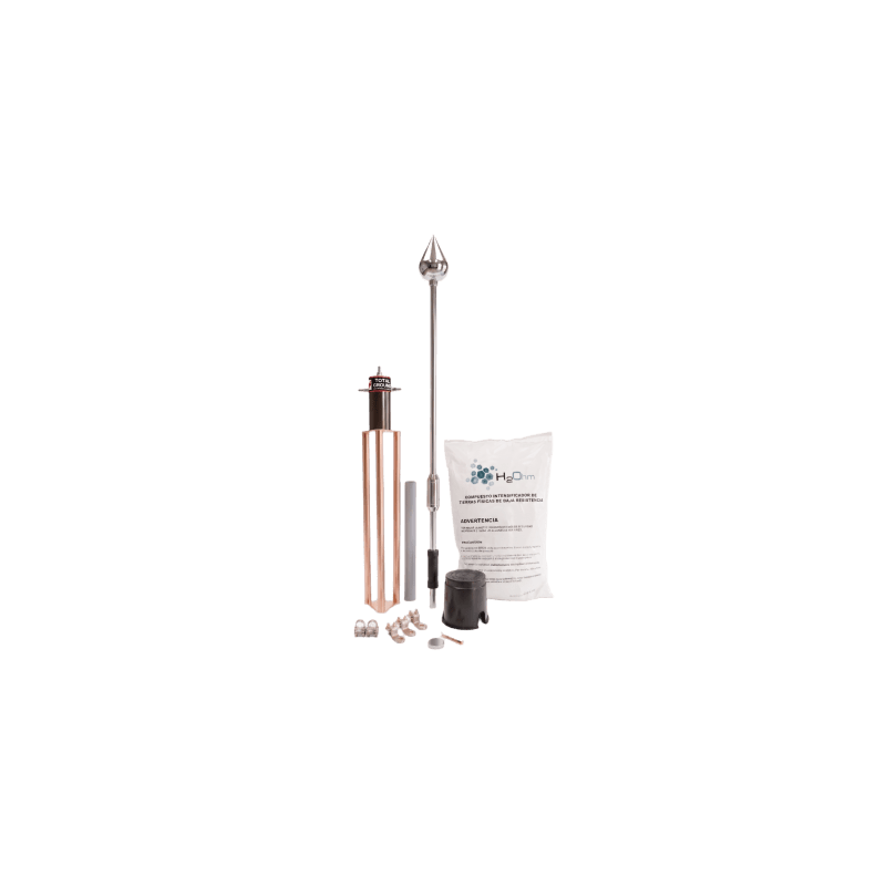 Kit Pararrayo Acero Inoxidable 60m | LM Soluciones