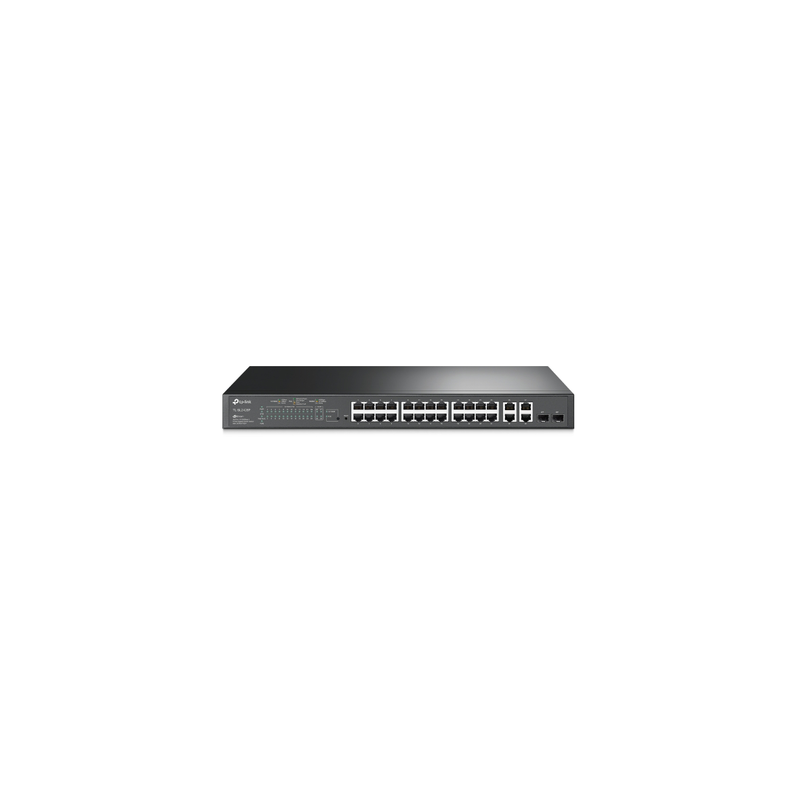 Switch PoE+ JetStream SDN TP-LINK 24 puertos 10/100 Mbps + 2 | Precio México - Envío Inmediato | LM Soluciones
