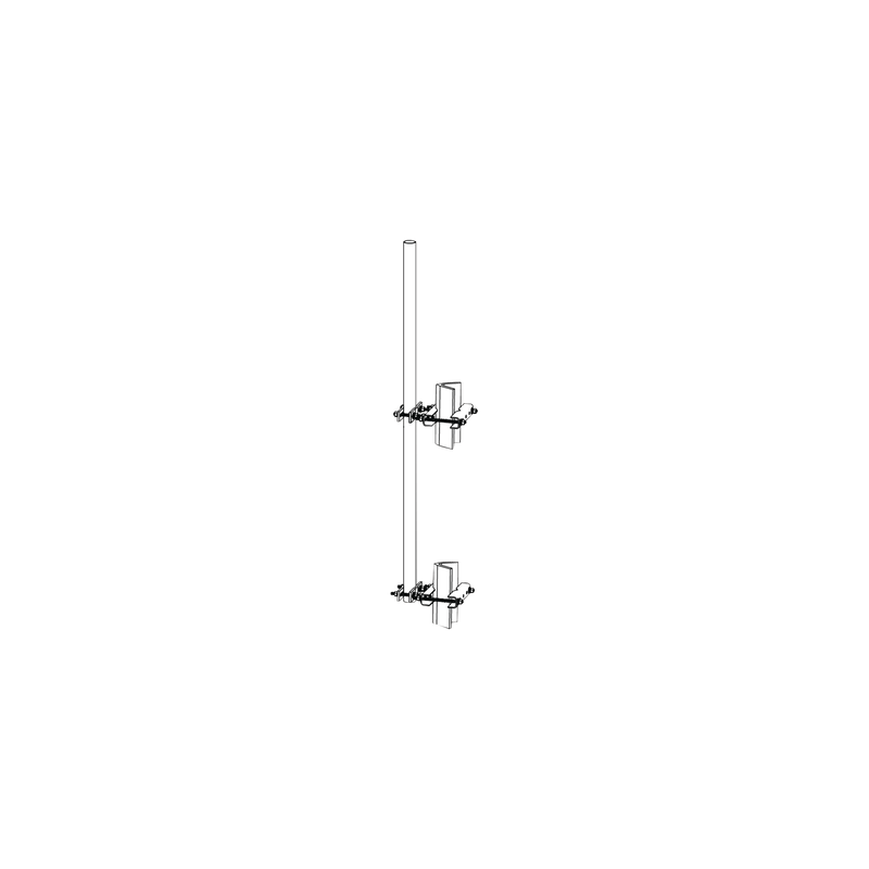 Montaje lateral con Mástil de 1.9" diam. x 6' (1.8m) longitud. 
