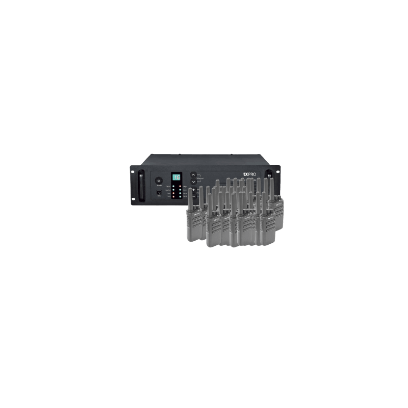 Paquete Repetidor TXR8500V y 40 Radios TX500