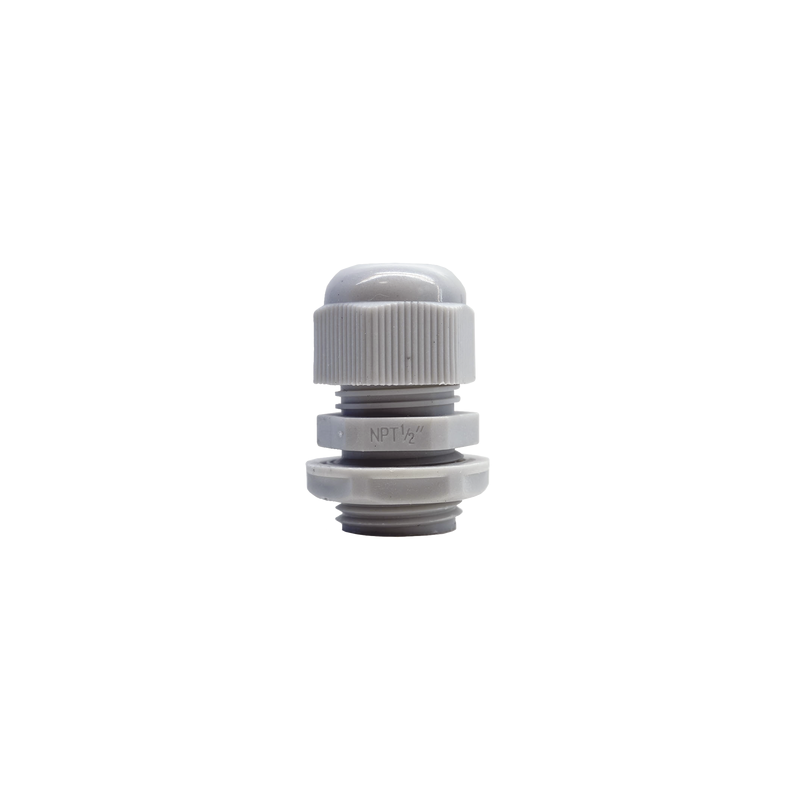 Conector Plástico Tipo Glándula NPT 1/2 Blanco | TXPRO | Precio México - Envío Inmediato | LM Soluciones