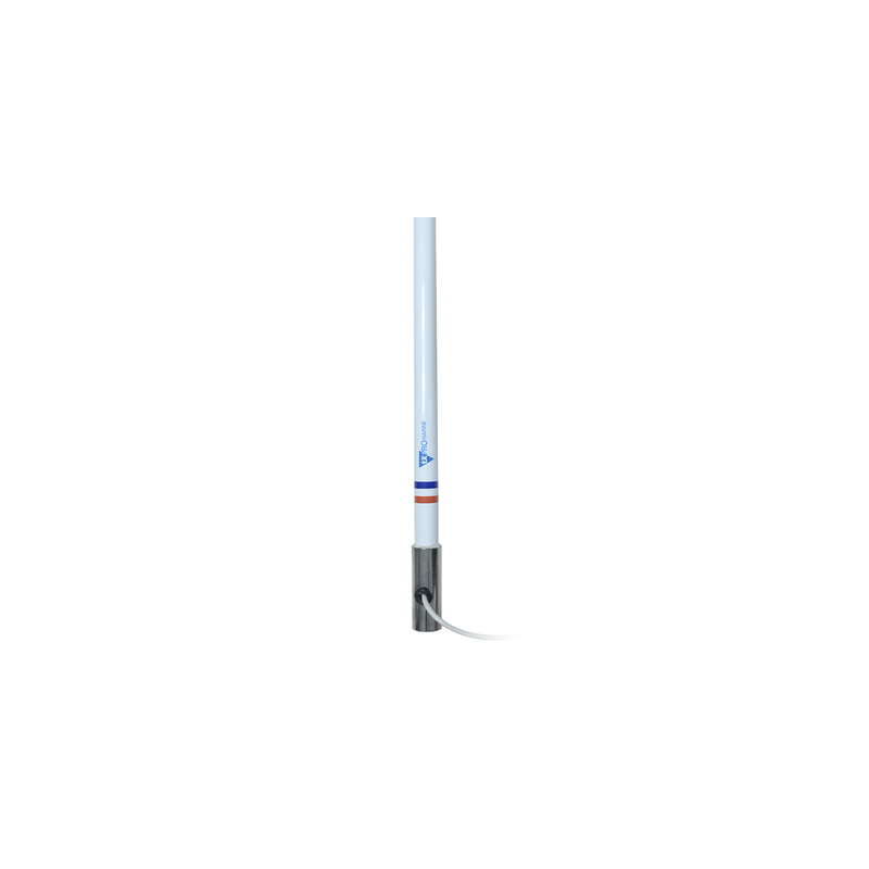 Antena Marina VHF 6 dBi Fibra de Vidrio Base Acero Inoxidabl | Precio México - Envío Inmediato | LM Soluciones