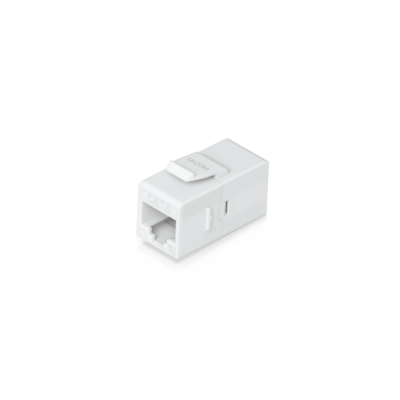 Keystone Coupler Cat6 Pass-Through para Cable Ethernet, Instalación Snap-In en Patch Panel, Paquete con 12 Piezas