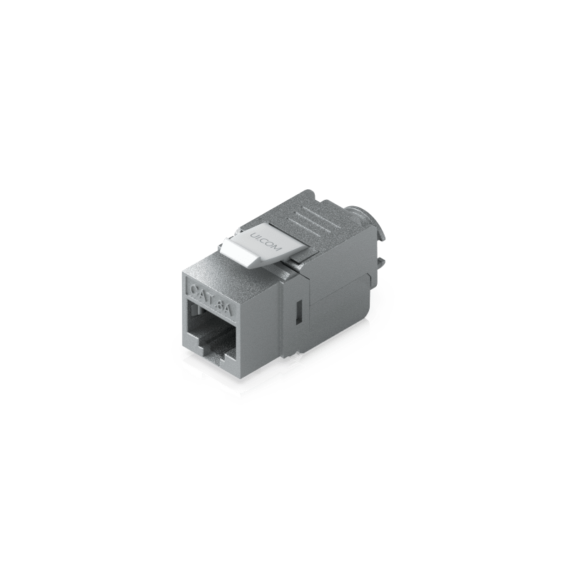 Keystone Jack Cat6A Tipo Toolless para Terminación sin Herramientas, Instalación Snap-In en Patch Panel, Paquete con 12 Piezas