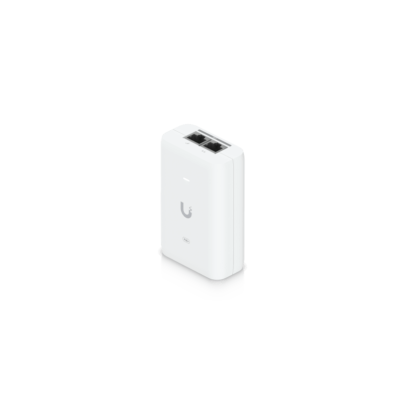 Adaptador PoE+ 2.5G / hasta 30 W / 48V 0.65A / (2) Puertos RJ45 MultiGigabit 2.5G / Salida PoE+ / LED Indicador / Ideal para APs UniFi WiFi 7 / / Protección contra Sobretensiones