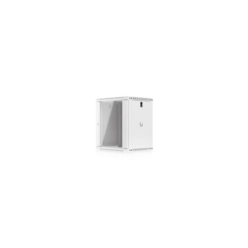 UACC Rack Cabinet 12U (550 x 450 mm) - Gabinete Cerrado para Montaje en Pared con Puerta de Vidrio Templado, Totalmente Ensamblado con Ventiladores Integrados y Paneles Removibles