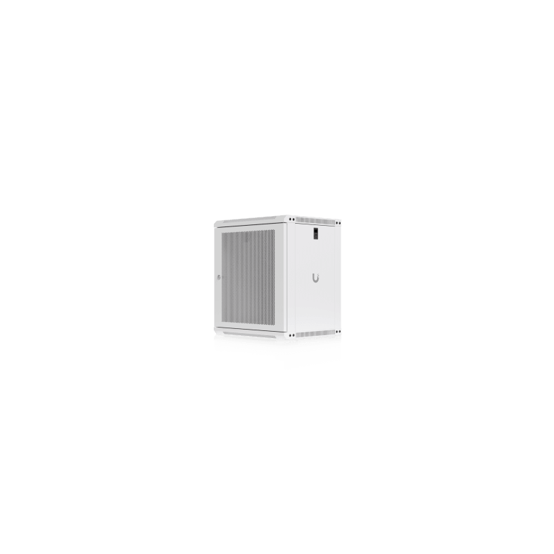UACC Rack Cabinet 12U (550x 450 mm) - Gabinete Cerrado para Montaje en Pared con Puerta Frontal Perforada, Totalmente Ensamblado con Ventiladores Integrados y Paneles Removibles