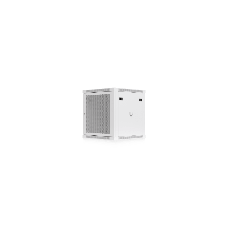 UACC Rack Cabinet 12U (598 x 600 mm) - Gabinete Cerrado para Montaje en Pared con Puerta Frontal Perforada, Totalmente Ensamblado con Ventiladores Integrados y Paneles Removibles