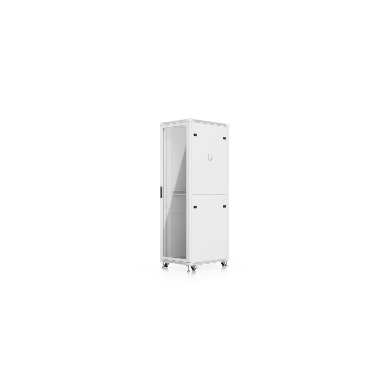 UACC Rack Cabinet 42U (600 × 800 mm) – Gabinete de Piso Totalmente Ensamblado con Ventiladores Integrados, Paneles Removibles, Ruedas con Seguro y Puerta Frontal de Vidrio Templado