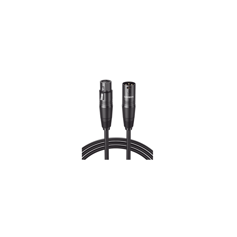 Cable XLR Macho a Hembra UGREEN 5m | Triple Blindaje | Precio México - Envío Inmediato | LM Soluciones