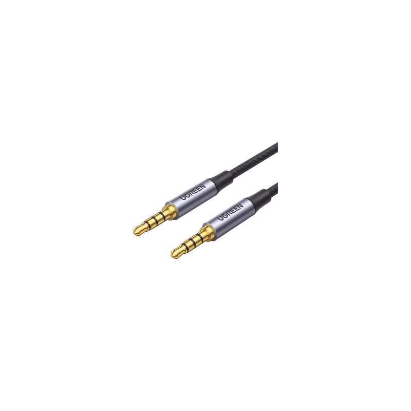 Cable Auxiliar UGREEN 3.5mm 2m con Micrófono y Trenzado | Precio México - Envío Inmediato | LM Soluciones