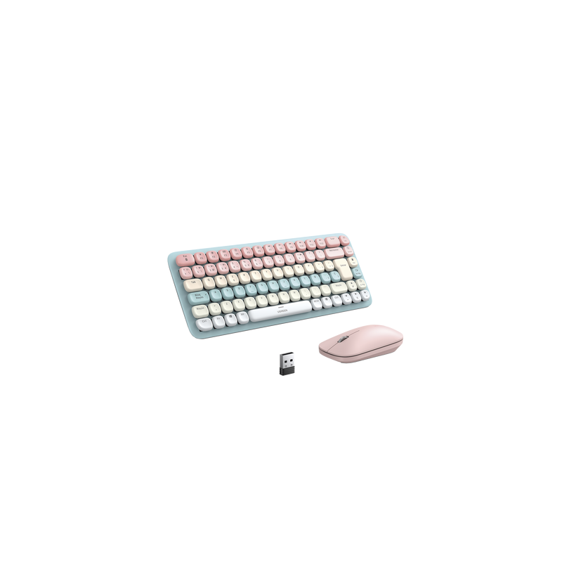 Teclado y Mouse UGREEN Bluetooth/2.4GHz Rosa