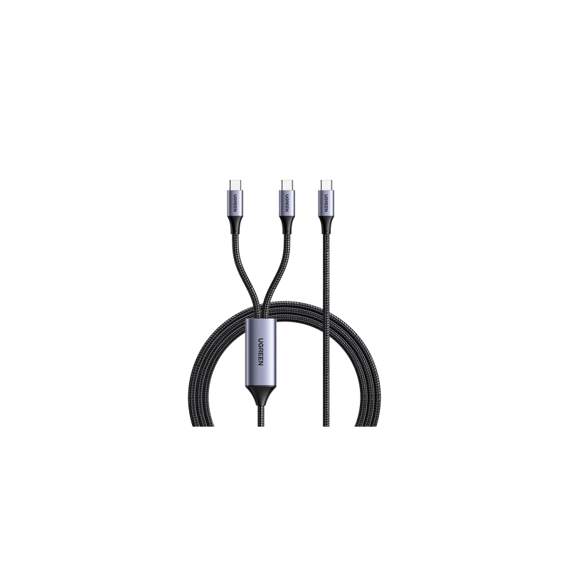 Cable USB-C a Y UGREEN 100W 1.5m Carga Rápida PD3.0 | Precio México - Envío Inmediato | LM Soluciones