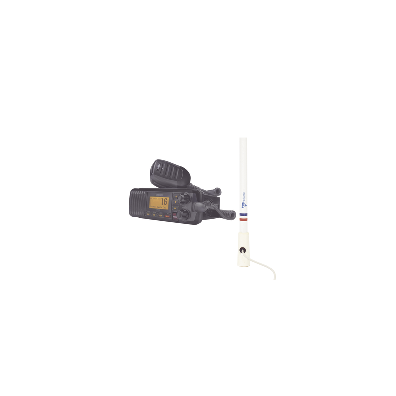 Kit Radio UM385BK con Antena Marina TX-5206-SYS y Soporte 41