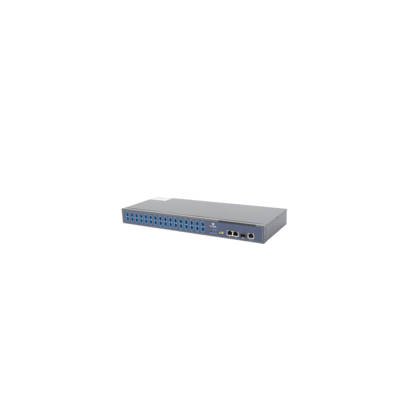 OLT de 1 GPON puerto con Splitter de 1 a 32 SC/UPC Incluido  + 3 puertos Uplink (2 puertos Gigabit Ethernet + 1 puerto SFP/SFP+) , hasta 128 ONUS