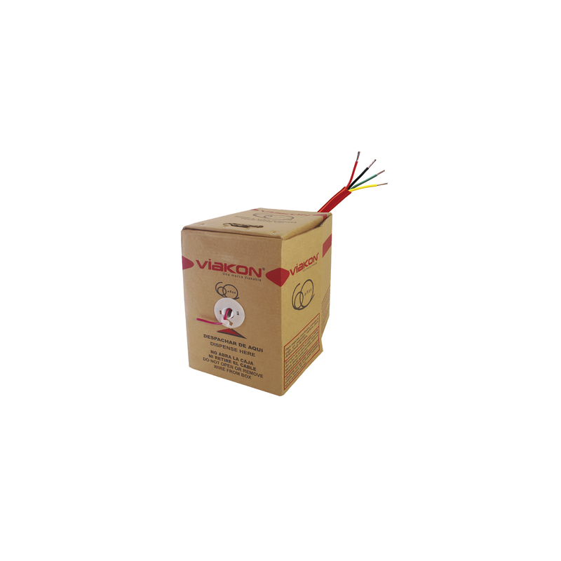 Bobina Alambre 305m 4x18 AWG FPLR Rojo VIAKON | Precio México - Envío Inmediato | LM Soluciones