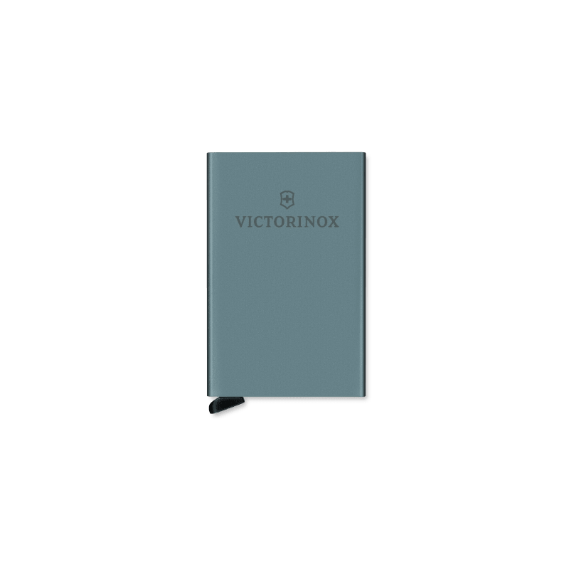 Tarjetero / Almacenamiento Seguro 4-6 Tarjetas / Aluminio Duradero / Protección RFID / Sistema Deslizamiento Patentado / Color Gris.