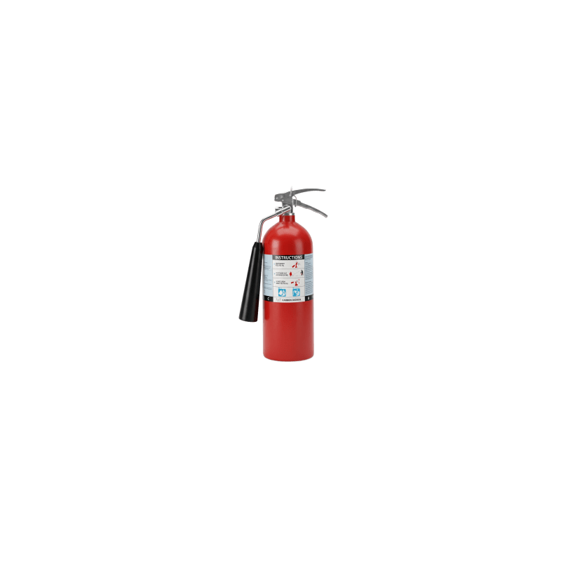 Extintor de Dióxido de Carbono / Clasificación UL 2-B:C a 10-B:C / Capacidades 5 lb a 20 lb (2.27 kg a 9.07 kg) / Válvula de Cierre Integral / Bocina / Certificación Canadá / Uso en Baja Temperatura -22 °F (-30 °