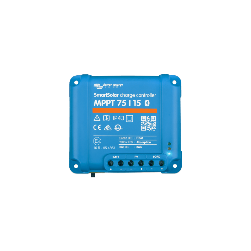 SmartSolar MPPT 75/15 / Controlador de Carga Solar MPPT 15A / 12/24 Vcc en baterías / IP43