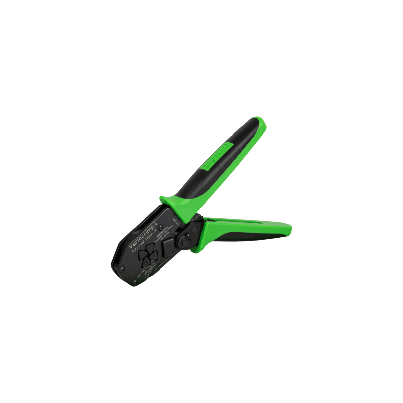 Tenaza de Crimpado / 0.25-4.0 mm² / Para Terminales con y sin Cuello de Plástico / Diseño Ergonómico / Color Verde/Negro