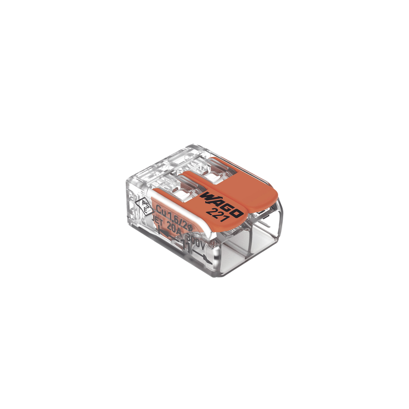 Borna de Conexión WAGO 221 2 Conductores 4mm² - LM Solucione | Precio México - Envío Inmediato | LM Soluciones