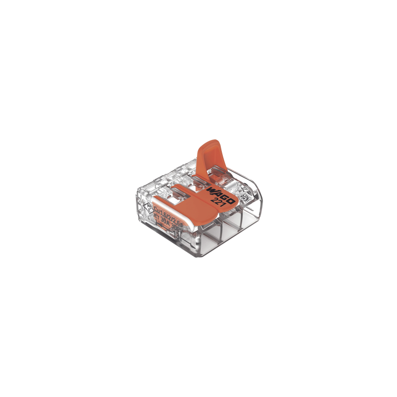 Borna de Conexión WAGO 3 Conductores 6 mm2 con Palancas | Precio México - Envío Inmediato | LM Soluciones