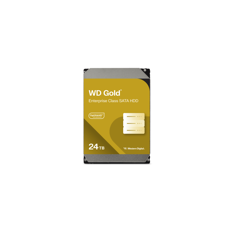 Disco Duro Empresarial WD Gold / SATA 6 Gb/s / 24 TB / 7200 RPM / Tecnología HelioSeal / ArmorCache / 5 Años Garantía / 2.5M Horas MTBF