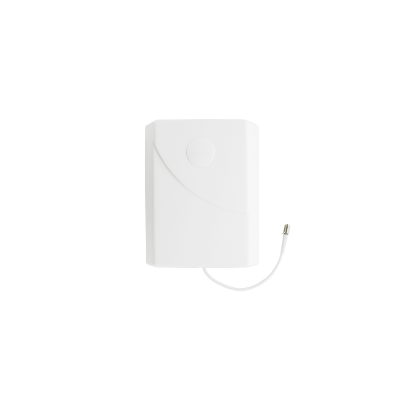 Antena Tipo Panel de Montaje en Pared, Multibanda 700-960 MHZ/ 1710-2170 MHz, 75 Ohm, conector F hembra.