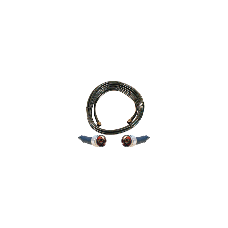 Jumper Coaxial de 50 Ohm con Cable Wilson-400 | Conector N Macho en los Extremos | 15.24 Metros (50 Pies) de Longitud.
