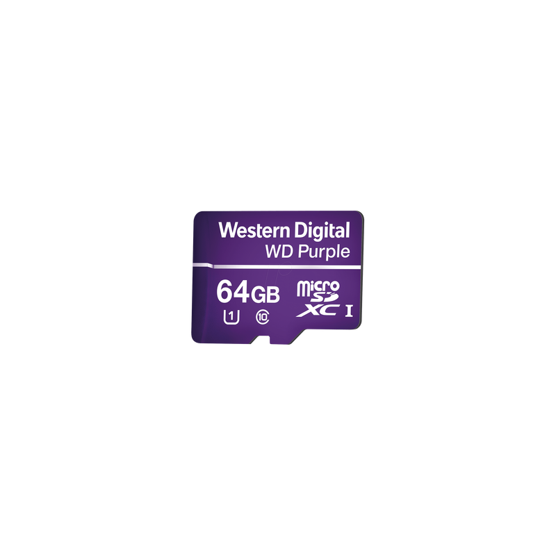 Memoria microSD 64GB PURPLE para Videovigilancia WD