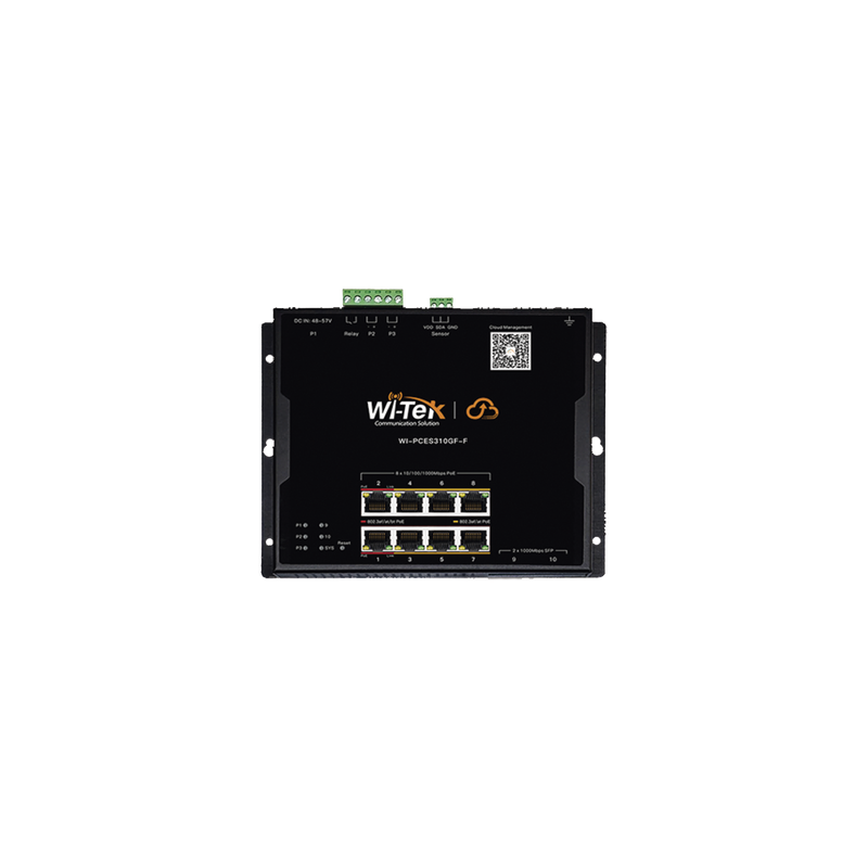 Switch PoE Industrial WI-TEK 8 Puertos Gigabit 145W | Precio México - Envío Inmediato | LM Soluciones